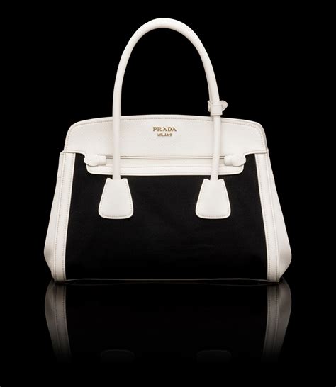 prada black and white tote|Prada fabric tote price.